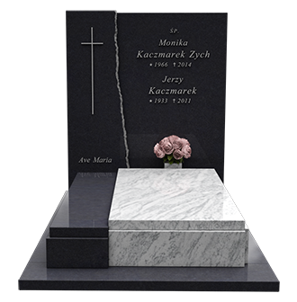 Klasyczny nagrobek z granitu we Wrocławiu